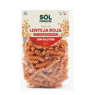 Fusilli De Lenteja Roja S/G 300 G Sol Natural